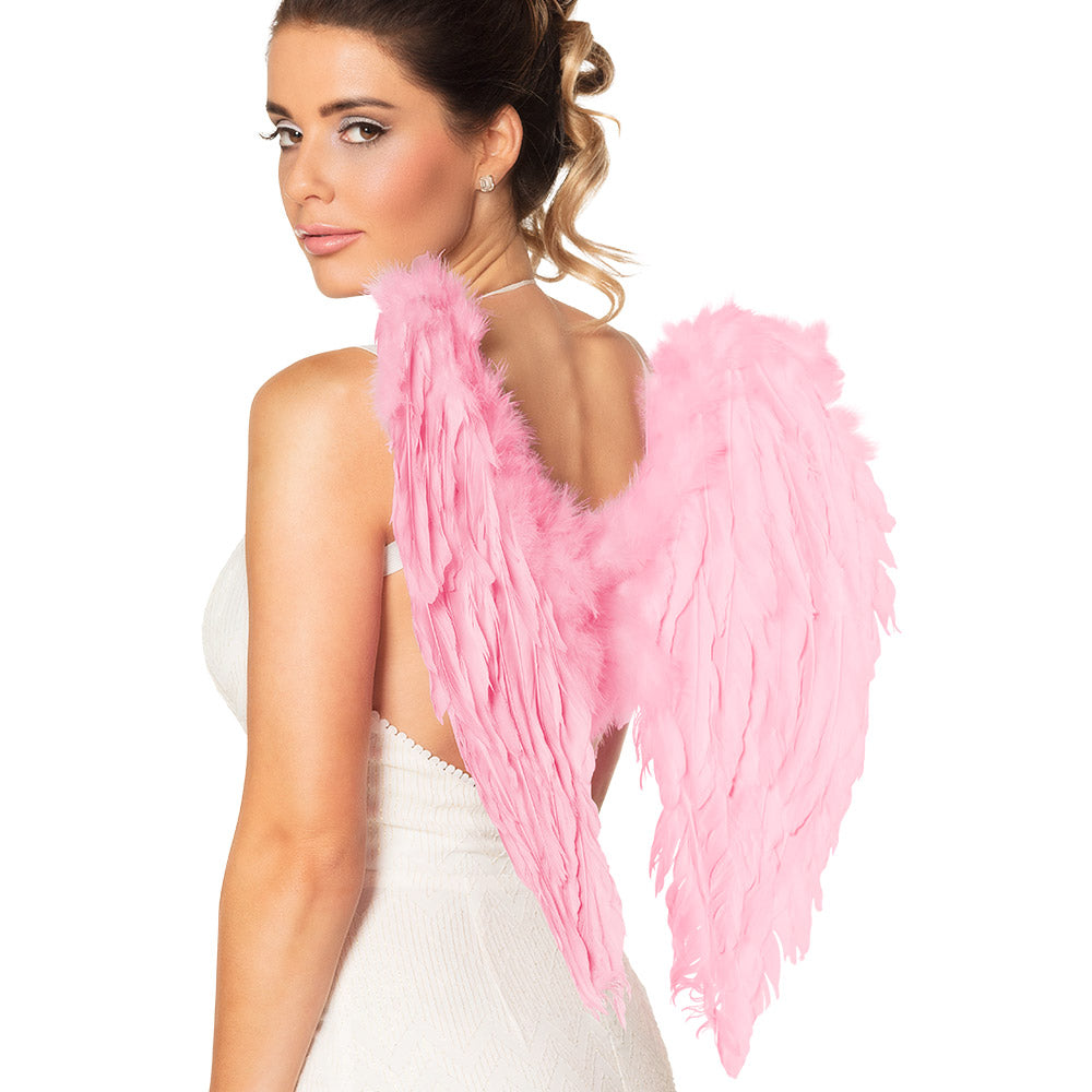 Ailes d'Ange Rose Fluffy - Accessoire Déguisement Adulte