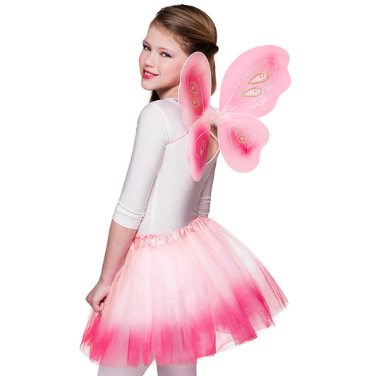 Ailes de Fée Rose avec Tutu Dégradé - Déguisement Enfant
