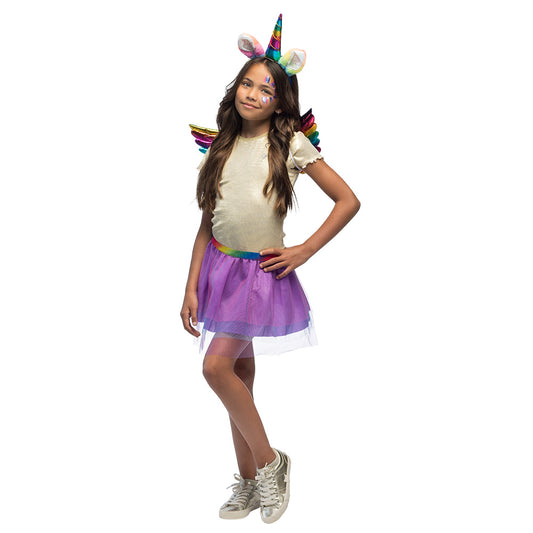 Déguisement Licorne Arc-en-Ciel Enfant - Ailes, Corne et Tutu