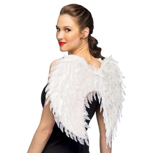 Ailes d'Ange Blanches Pailletées - Accessoire Déguisement