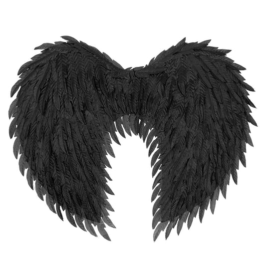 Ailes Noires Plumes Réalistes - Déguisement Ange Démon