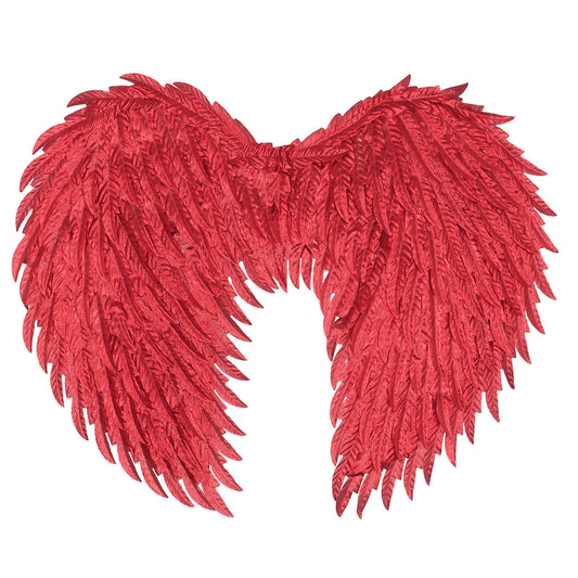 Ailes de Démon Rouges Plumes - Accessoire Halloween Déguisement