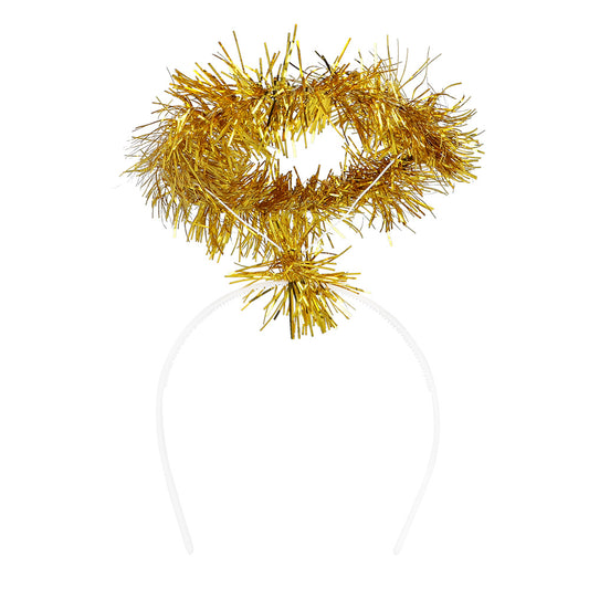Serre-tête Tinsel Scintillant Doré - Accessoire Fête Festif