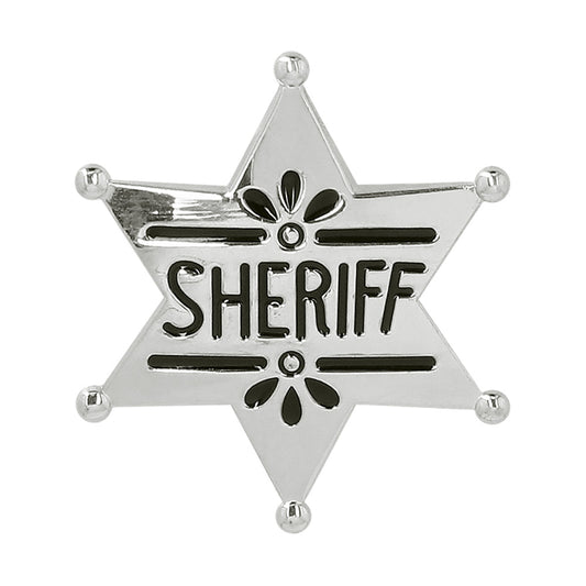 Insigne Sheriff Métallisé - Accessoire Costume Western Adulte