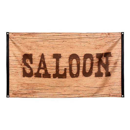Bannière SALOON Décoration Western Bois - Thème Far West