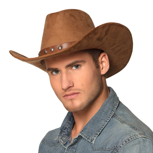 Chapeau Cowboy Suédine Marron – Look Western Authentique