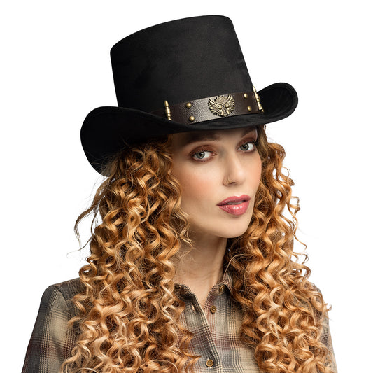 Chapeau Cowboy Noir Steampunk - Accessoire Western Adulte