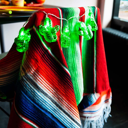 Poncho Rayé Mexicain Coloré - Accessoire Déguisement Fiesta