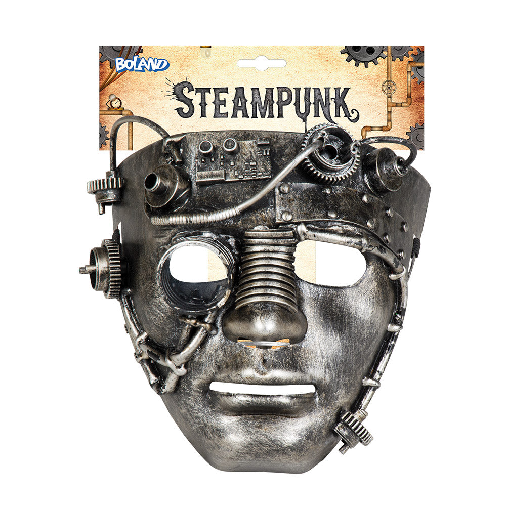 Masque Steampunk Métallique avec Accessoires - Déguisement Cyberpunk