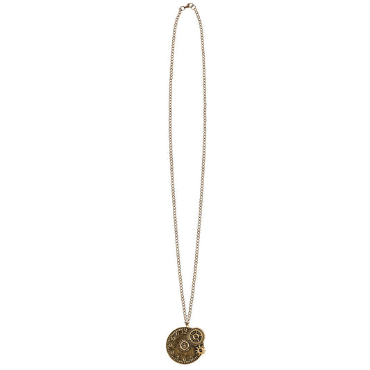 Collier Steampunk Engrenages Dorés - Accessoire Costume