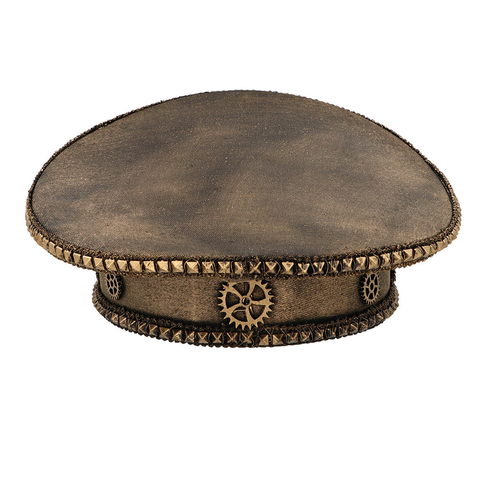 Chapeau Steampunk Haut Gears Brass - Accessoire Cosplay Luxe