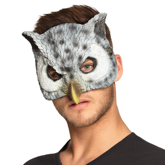 Masque Chouette Blanche Réaliste - Déguisement Animal