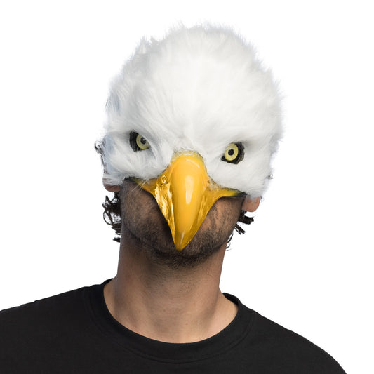 Masque Aigle Blanc avec Bec Jaune - Déguisement Adulte Réaliste