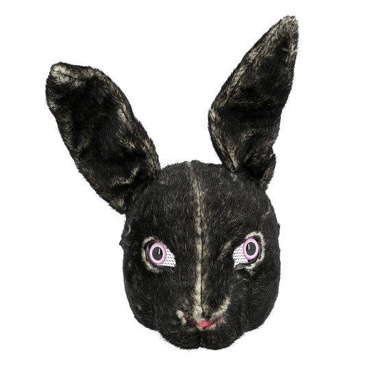 Masque de Lapin Noir Réaliste - Déguisement Animal Complet