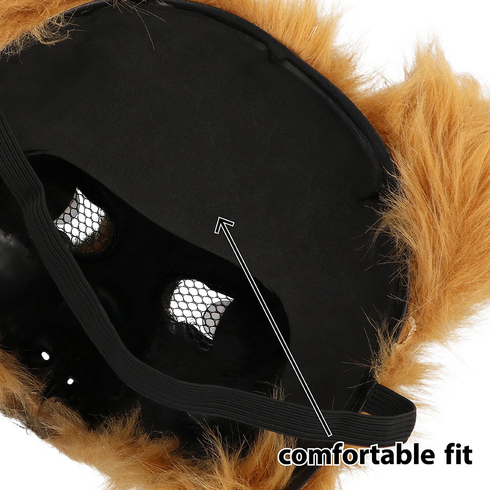 Masque Tête de Lion Réaliste - Déguisement Animal Adulte