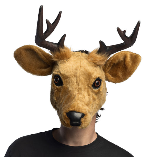 Masque Cerf Réaliste avec Bois - Déguisement Animal Adulte
