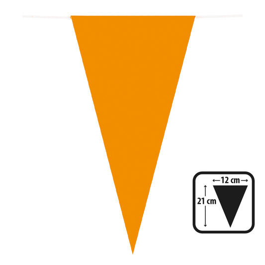 Guirlande Fanions Triangulaires Orange 12cm - Décoration Fête
