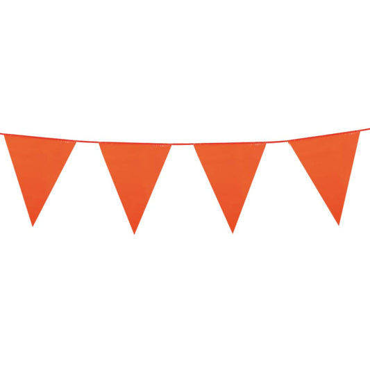 Guirlande Fanions Orange 16cm x 20cm - Décoration Fête