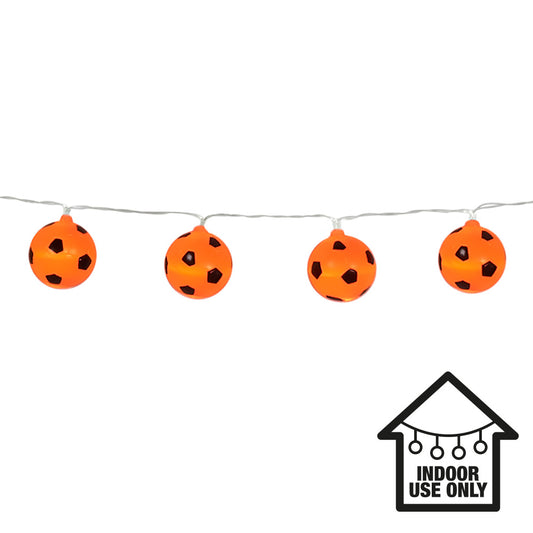 Guirlande Lumineuse Ballons Foot Orange 10 LED