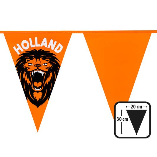 Guirlande fanions Holland lion orange 20cm - décoration fête
