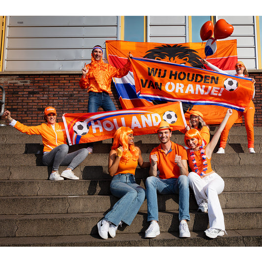 Bannière Hollande Orange Foot - Drapeau Supporteur 200x50cm