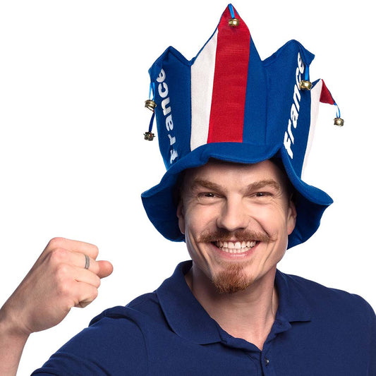 Chapeau Fou France Bleu Blanc Rouge avec Grelots