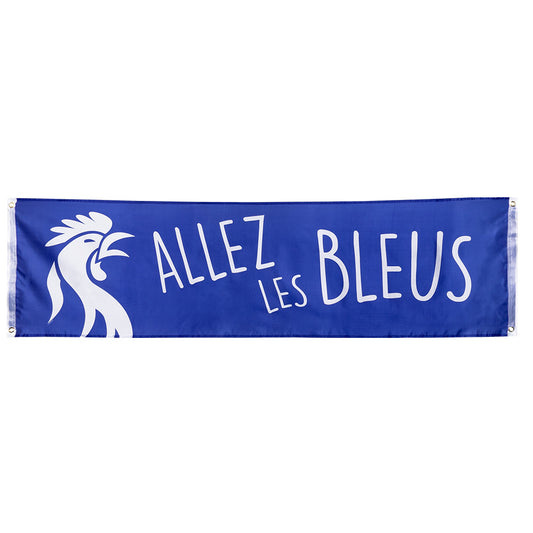 Bannière Allez Les Bleus - Drapeau de Supporters Français