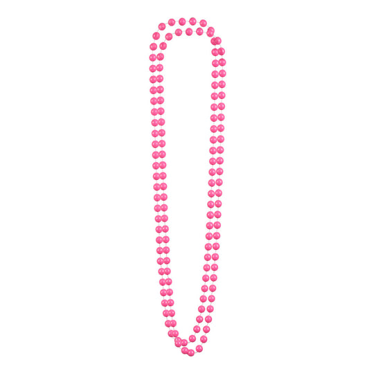Collier de Perles Rose Fluo - Accessoire Années 80 Disco