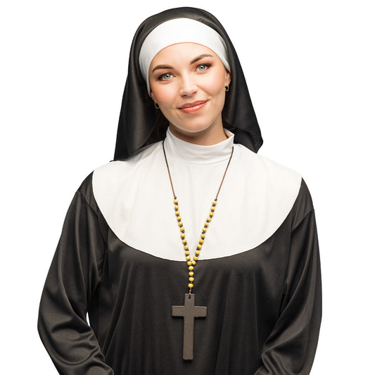 Chapelet Religieux Bois - Croix Accessoire Costume Religieux