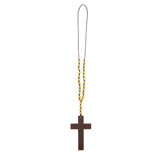 Chapelet Religieux Bois - Croix Accessoire Costume Religieux