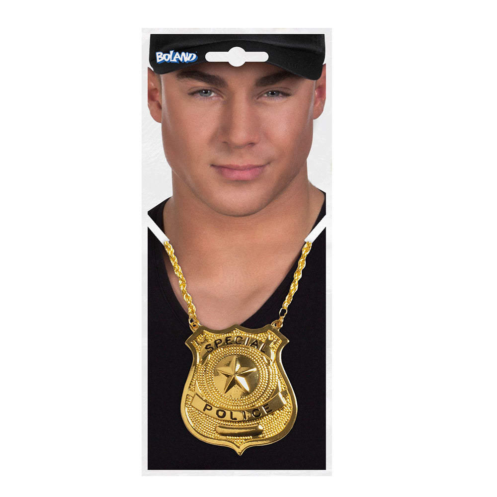 Badge Police Doré Special Police - Accessoire Costume