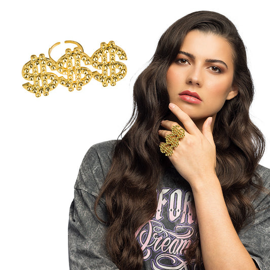 Bague Filigrane Dorée Tendance - Accessoire Mode Luxe