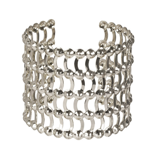 Bracelet Chaîne Argenté Femme - Accessoire Disco Année 70