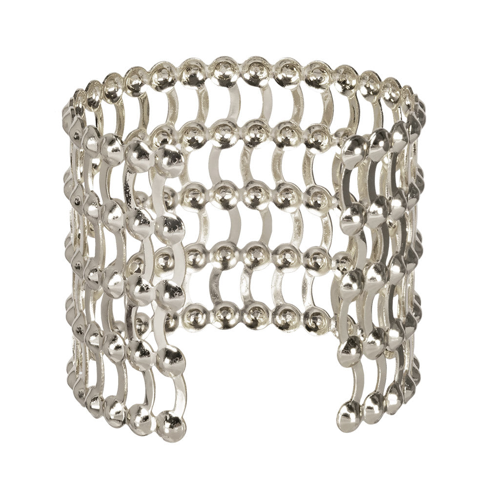 Bracelet Chaîne Argenté Femme - Accessoire Disco Année 70