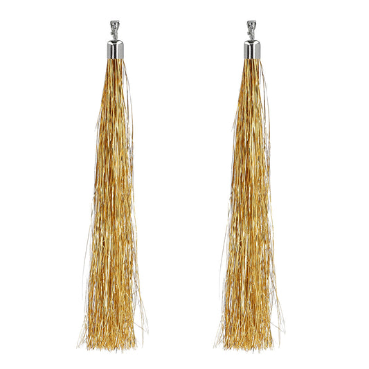 Boucles d'oreilles Gland Or Chaîne Clip Dorée Métallisée