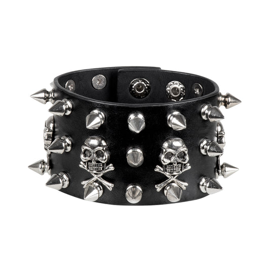 Bracelet Clous Crâne Gothique Rock Accessoire Costume