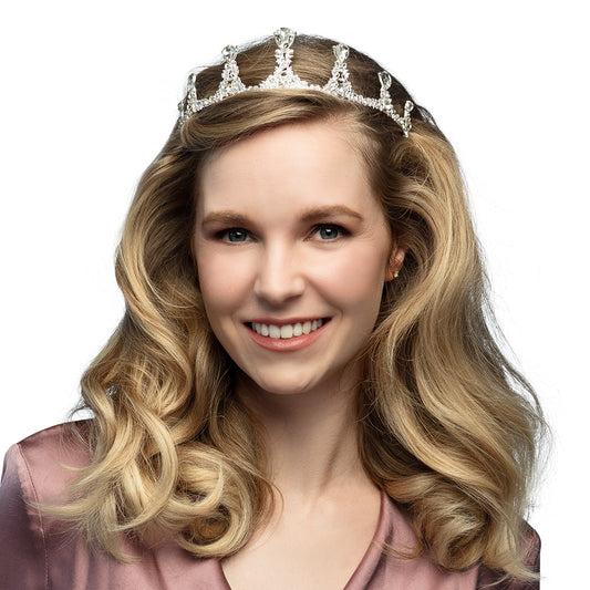 Tiare Royale Cristal Argenté - Diadème de Princesse Luxe