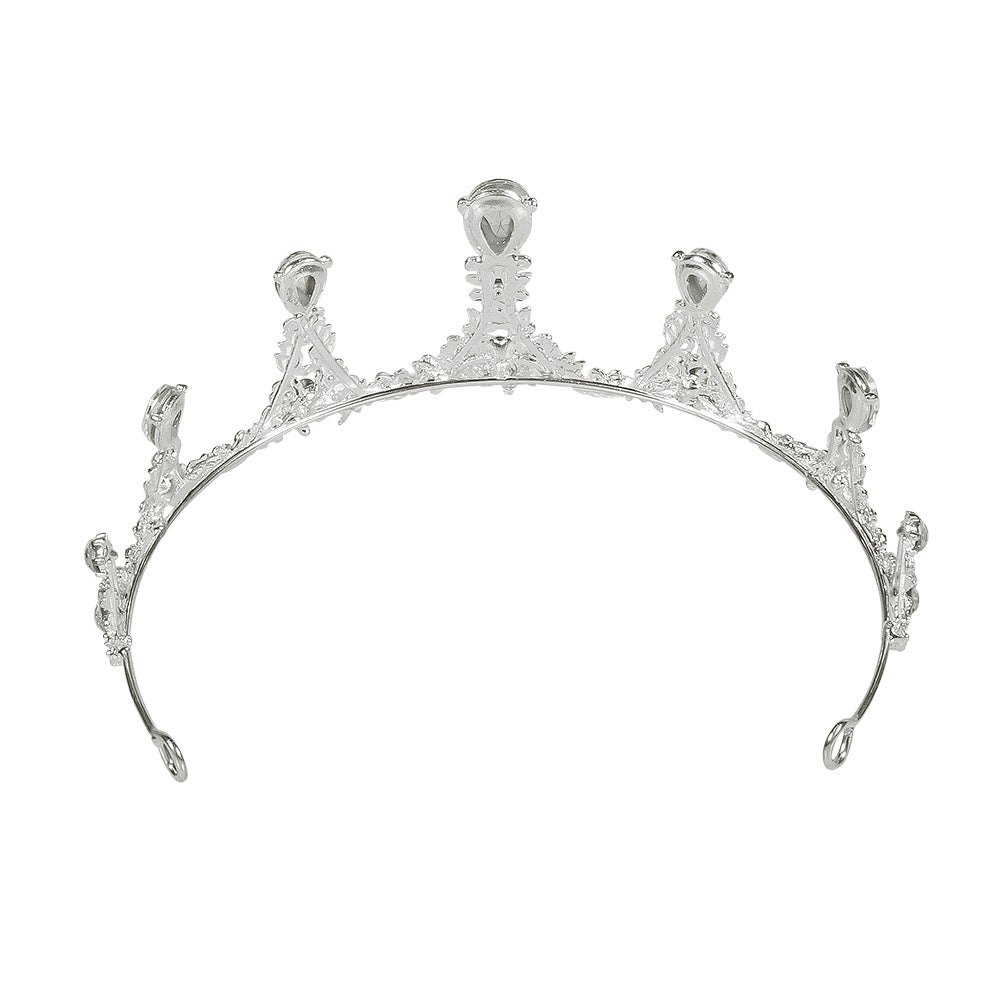 Tiare Royale Cristal Argenté - Diadème de Princesse Luxe