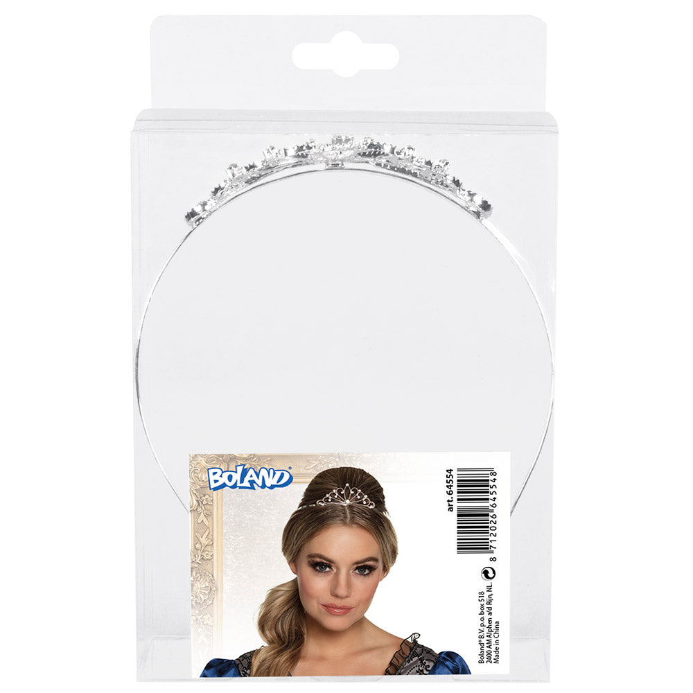 Tiara Princesse Métal Cristal avec Peignes - Accessoire Fête