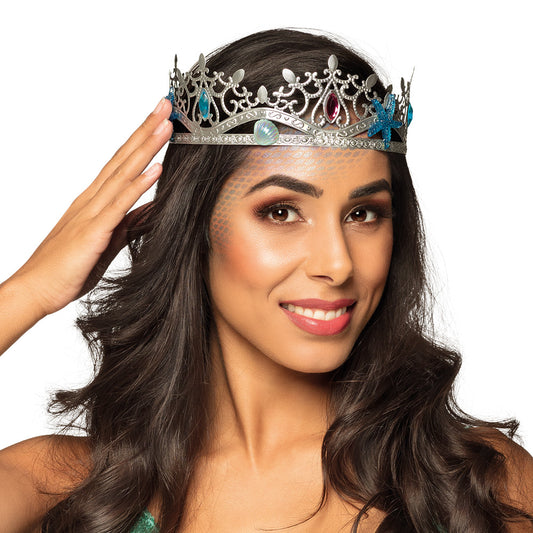 Couronne Sirène Royale avec Étoile de Mer - Tiare Princesse Océan
