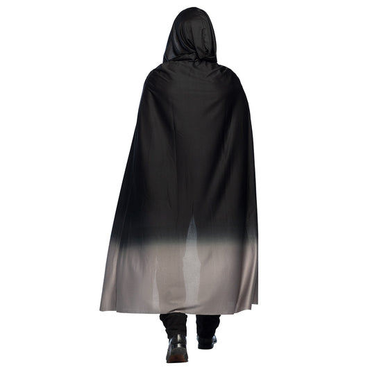 Cape Noire Dégradée Grise - Déguisement Fantôme Adulte