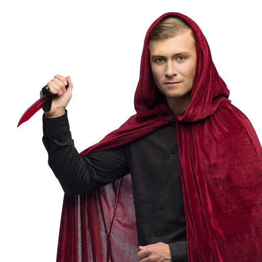 Poignard Lumineux Rouge avec Cape Vampire - Accessoire Halloween