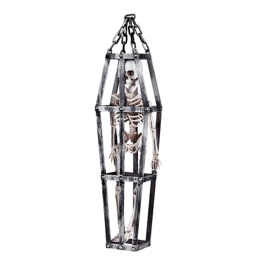 Cage Squelette Suspendue Halloween - Décoration Macabre
