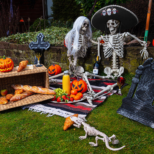 Pierre Tombale RIP Squelette Halloween - Décoration Terrifiante