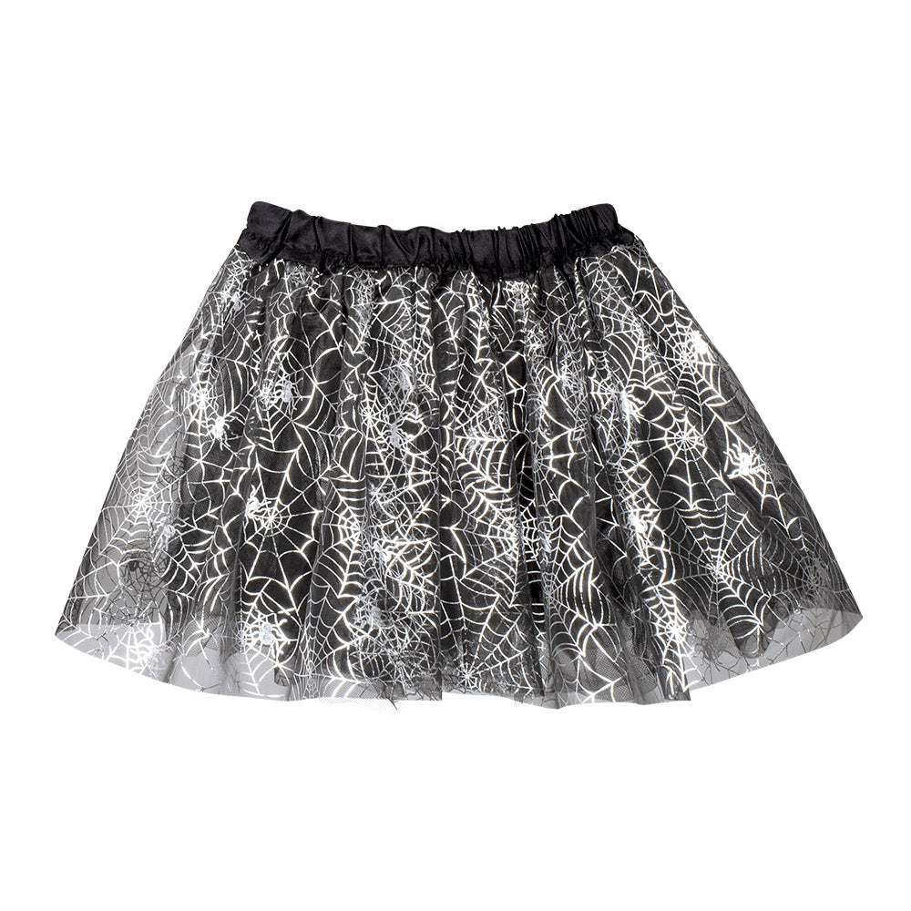 Jupe Tutu Toile d'Araignée Halloween Noir et Blanc