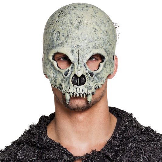 Masque Crâne Squelette Gris Halloween - Déguisement Adulte