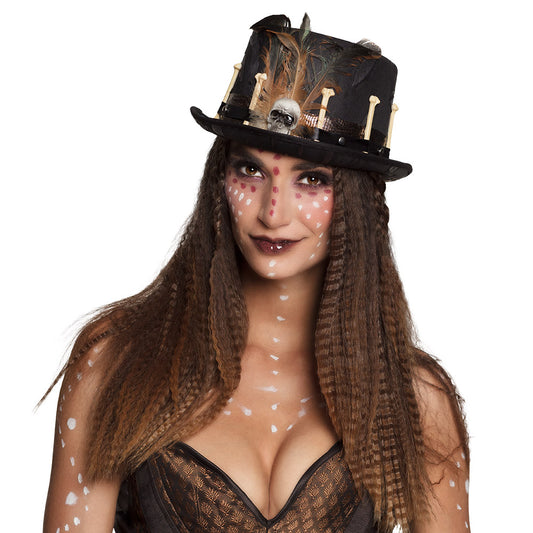 Chapeau Haut de Forme Steampunk Skull - Accessoire Gothique