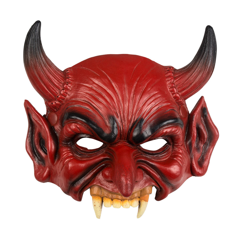 Masque Diable Cornes Crochets avec Canines - Déguisement