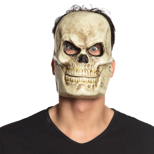 Masque Crâne Animé avec Mâchoire Mobile - Déguisement Halloween