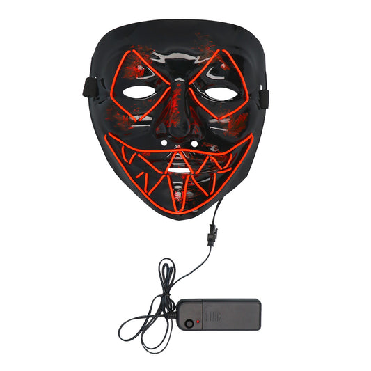 Masque LED Néon Rouge Phosphorescent 3 Modes Lumineux